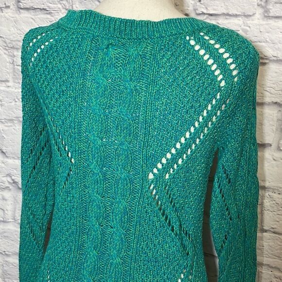 AMERICAN Eagle Boat Neck Knit Sweater 100% Cotton Size Small - Picture 7 of 10